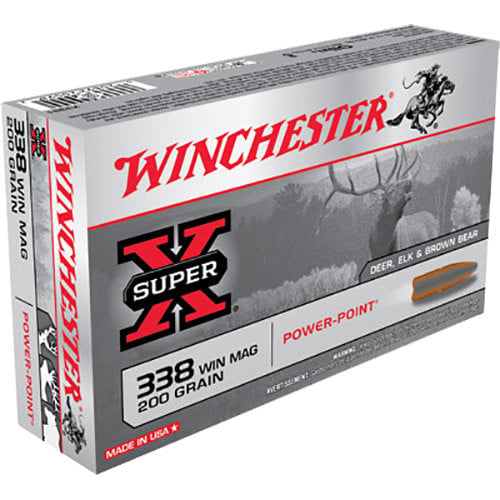 WINCHESTER AMMO 338 Win Mag 200Gr SuperX Power-Point 20rd for sale at KYGUNCO.