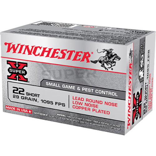 WINCHESTER AMMO 22 Short 29Gr SuperX 50rd for sale at KYGUNCO.