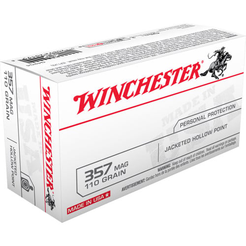WINCHESTER USA 357 Mag 110gr JHP Ammunition | 50 Rounds for sale at KYGUNCO.