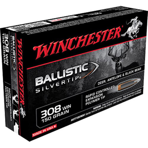 WINCHESTER Ballistic Silvertip 308 Win 150gr Rapid Controlled Expansion Tip Ammunition | 20 Rounds for sale at KYGUNCO.