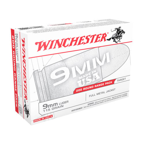 WINCHESTER AMMO 9mm 115Gr Full Metal Jacket 200rd for sale at KYGUNCO.