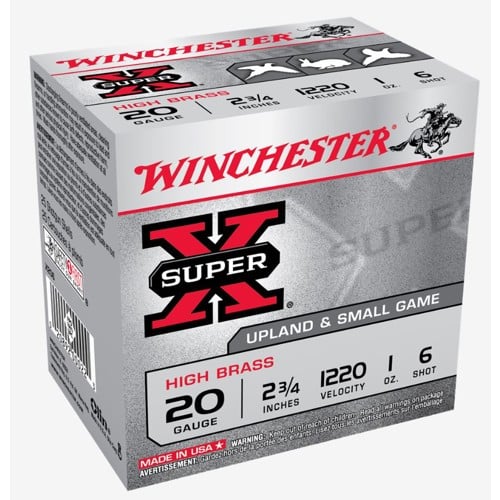WINCHESTER AMMO 20Ga SuperX High Brass 2-3/4" 6 Shot 25rd for sale at KYGUNCO.