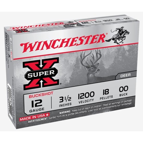 WINCHESTER AMMO 12Ga SuperX BuckShot 3-1/2" 00-Buck 5rd for sale at KYGUNCO.