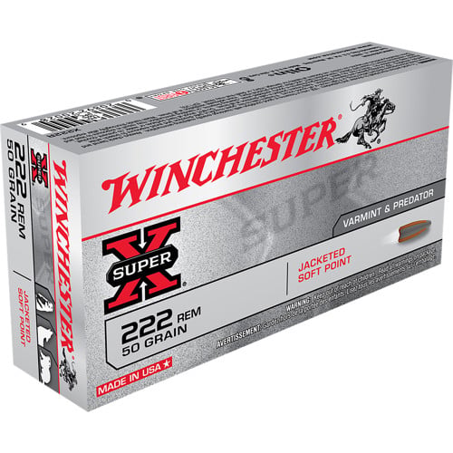 WINCHESTER AMMO 222 Rem 50Gr SuperX Soft Point 20rd for sale at KYGUNCO.