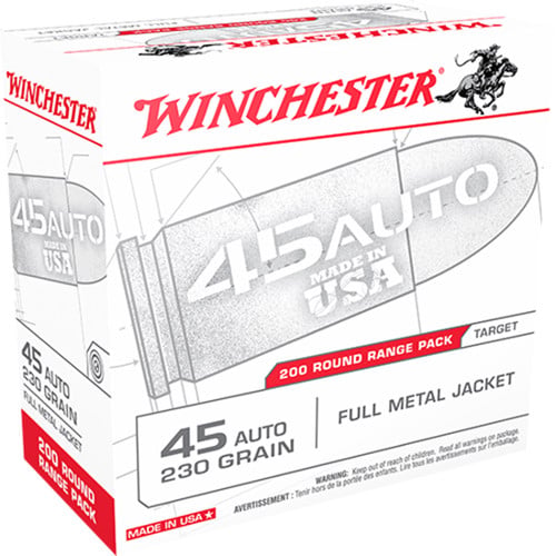 WINCHESTER AMMO 45 ACP 230Gr USA FMJ 200rd for sale at KYGUNCO.
