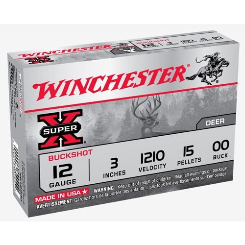 WINCHESTER AMMO 12Ga SuperX BuckShot 3" 00-Buck 5rd for sale at KYGUNCO.
