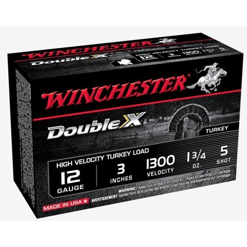 WINCHESTER Double X 12 Gauge 3" 1-3/4oz #5 HV Turkey Shotgun Ammunition | 10 Rounds