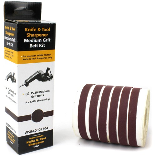 WORK SHARP WSKTS 6pc P220 Grit Belt Kit for sale at KYGUNCO.