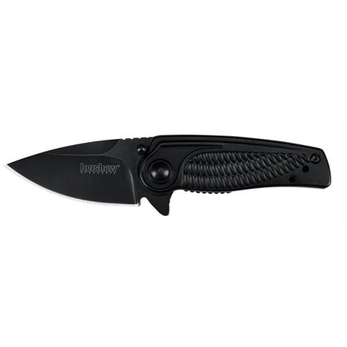 KERSHAW KNIVES Spoke 2" Black Oxide Flipper Liner Lock Deep Carry for sale at KYGUNCO.