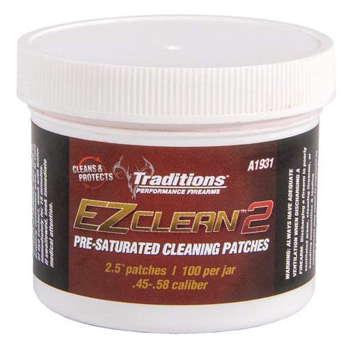 TRADITIONS EZ Clean 2 Pre-Saturated Cleaning Patches 100jar for sale at KYGUNCO.