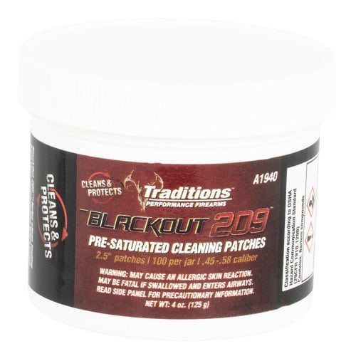 TRADITIONS Blackout 209 Pre-Saturated Cleaning Patches for sale at KYGUNCO.