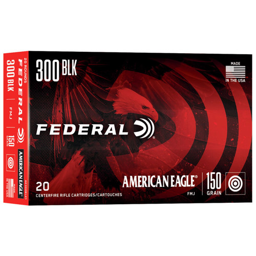 FEDERAL AMMO American Eagle 300 AAC Blackout 150gr FMJ Boat-Tail Ammunition | 20 Rounds