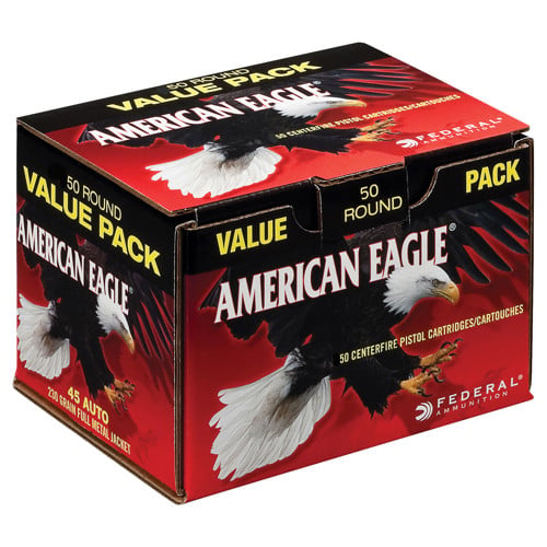 FEDERAL AMMO American Eagle 45ACP 230gr FMJ Ammunition | 50 Rounds for sale at KYGUNCO.