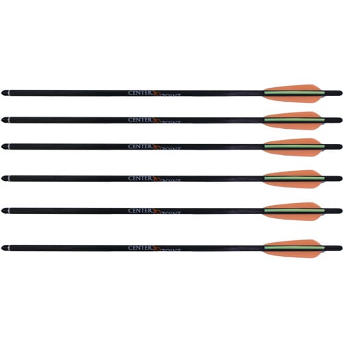 CENTERPOINT ARCHERY 20" Crossbow Arrows - 6pk 425gr Carbon Arrows for sale at KYGUNCO.