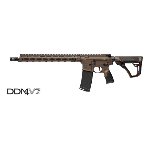 DANIEL DEFENSE DDM4 V7 5.56 NATO 16" 30rd Semi-Auto AR15 Rifle - M-LOK - Brown for sale at KYGUNCO.