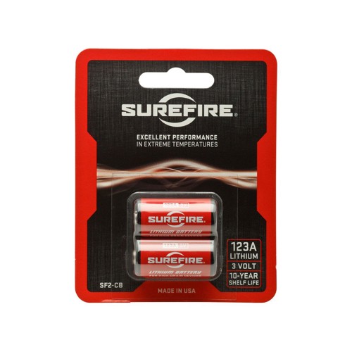 SUREFIRE CR123A Lithium Batteries - 2 Pack for sale at KYGUNCO.