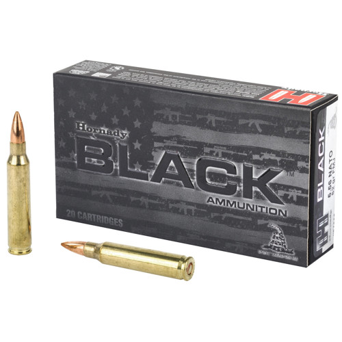 HORNADY 5.56 NATO 62Gr FMJ Black 3060 FPS 20rd for sale at KYGUNCO.