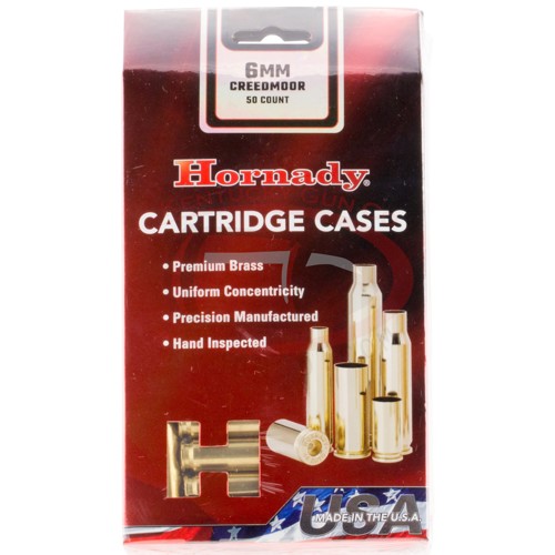 HORNADY 6mm Creedmoor Unprimed Case 50rd for sale at KYGUNCO.