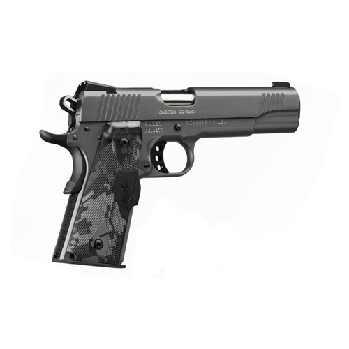 KIMBER Custom Covert 1911 45ACP 5" 7rd Pistol w/ Night Sights & Crimson Trace Lasergrips - Charcoal for sale at KYGUNCO.