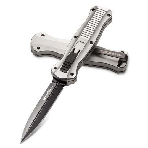 BENCHMADE 10th Ann Infiedel 3.91" Spearpoint Coated Plain for sale at KYGUNCO.