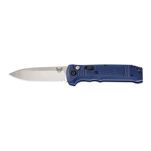 BENCHMADE Casbah 3.4" Drop Point Plain Satin - Blue Grivory for sale at KYGUNCO.
