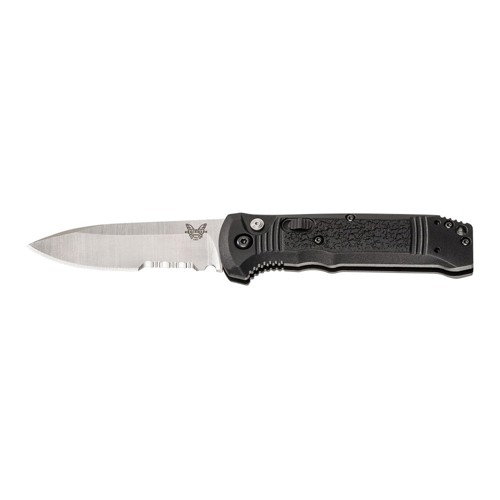 BENCHMADE Casbah 3.4" Drop Point Serrated Satin Blade for sale at KYGUNCO.