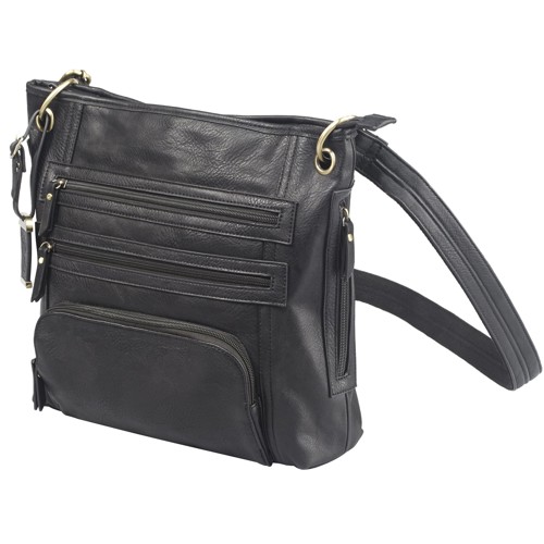 BULLDOG Large Cross Body Purse w/Holster - Black 14 x 12 x for sale at KYGUNCO.