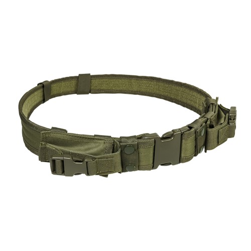 NCSTAR VISM TACTICAL BELT WITH TWO POUCHES/ GREEN for sale at KYGUNCO.