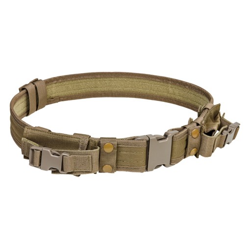 NCSTAR VISM TACTICAL BELT WITH TWO POUCHES/ TAN for sale at KYGUNCO.