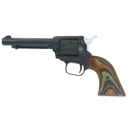 HERITAGE MANUFACTURING Rough Rider 22LR 4.75" 6rd Revolver - Black / Wood Laminate Grips for sale at KYGUNCO.