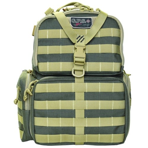 GPS Tactical Range Backpack hold 3 Handguns Khaki/Grn for sale at KYGUNCO.