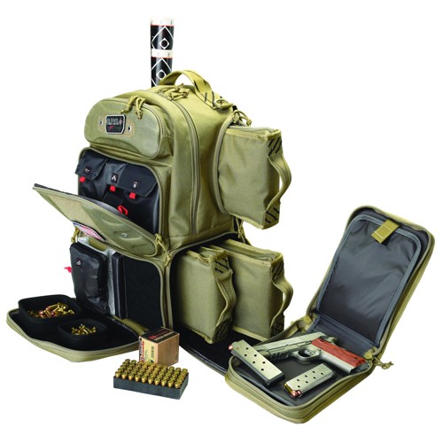 GPS Tactical Range Backpack Tall holds 4 Handguns Tan for sale at KYGUNCO.