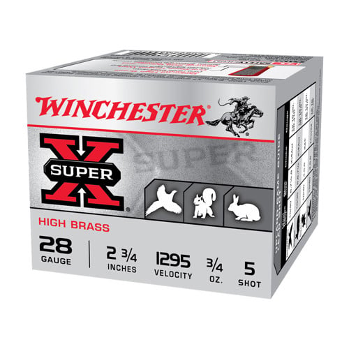 WINCHESTER SUPER X 28 Gauge 2-3/4" 3/4oz #5 High-Brass Shotgun Ammunition | 25 Rounds for sale at KYGUNCO.