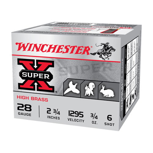 WINCHESTER Super X 28 Gauge 2-3/4" #6 High Brass Shotgun Ammunition | 25 Rounds for sale at KYGUNCO.