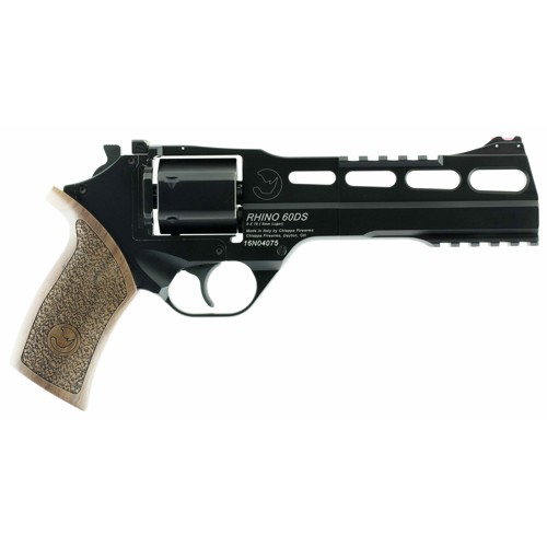 CHIAPPA FIREARMS Rhino 60DS 9mm 6" 6rd Revolver - Black w/ Walnut Grips for sale at KYGUNCO.
