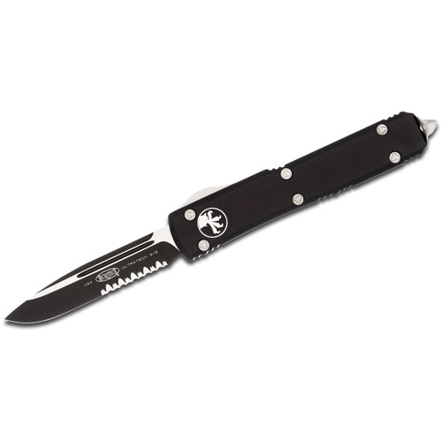 MICROTECH KNIVES Ultratech S/E Black Partial Serrated for sale at KYGUNCO.