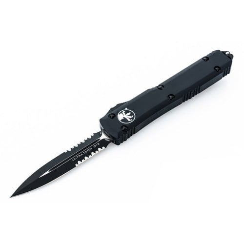 MICROTECH KNIVES Ultratech D/E Black Partial Serrated for sale at KYGUNCO.