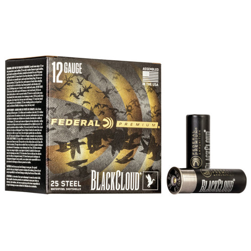 FEDERAL AMMO Black Cloud Waterfowl 12 Gauge 3" 1-1/4oz BB Steel Shotgun Ammunition | 25 Rounds for sale at KYGUNCO.