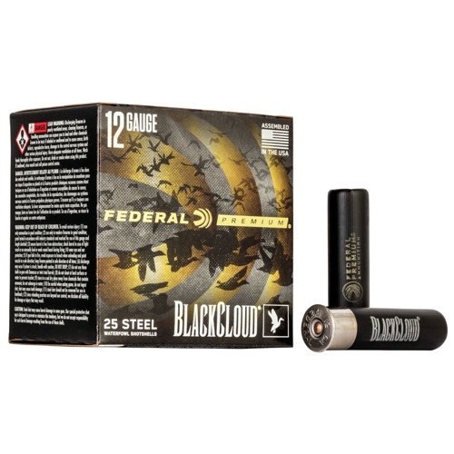 FEDERAL AMMO Black Cloud Waterfowl 12 Gauge 3.5" 1-1/2oz BBB Steel Shotgun Ammunition | 25 Rounds for sale at KYGUNCO.