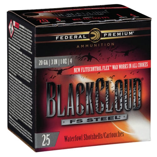 FEDERAL AMMO Black Cloud Waterfowl 20 Gauge 3" 1oz #4 Steel Shotgun Ammunition | 25 Rounds for sale at KYGUNCO.