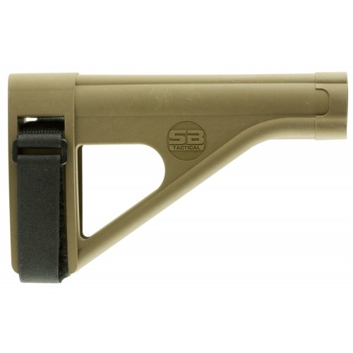 SB TACTICAL SOB Brace AR Style FDE SBT Logo for Tube 1.1-1.25" for sale at KYGUNCO.