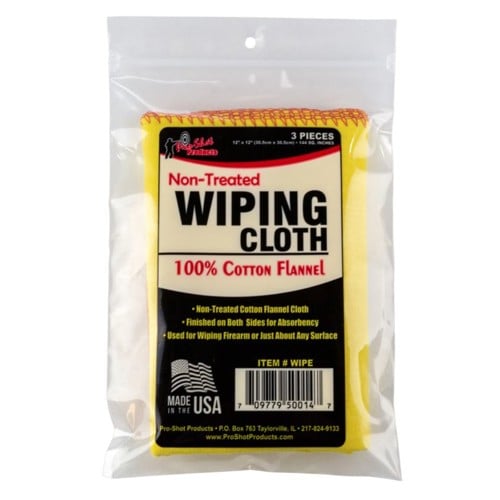 PRO-SHOT Non-Treated Wiping Cloth 3pk for sale at KYGUNCO.