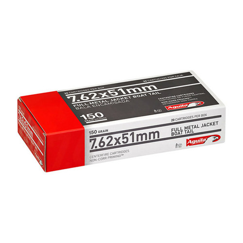AGUILA AMMO 7.62 150Gr FMJ Boat-tail 20rd for sale at KYGUNCO.