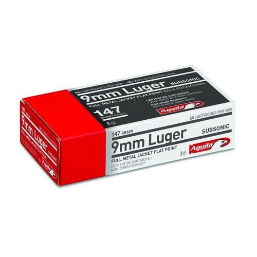 AGUILA AMMO 9mm Luger 147Gr FMJ Flat Point 50rd for sale at KYGUNCO.