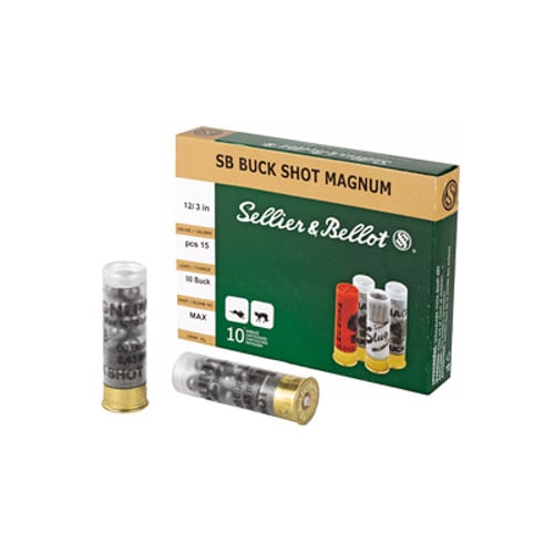 SELLIER BELLOT 12Ga Buckshot 3" 1 7/8 oz #00 15 pellet 10rd for sale at KYGUNCO.