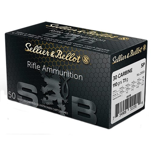SELLIER BELLOT 30 Carbine 110Gr 1814 FPS SP 50rd for sale at KYGUNCO.