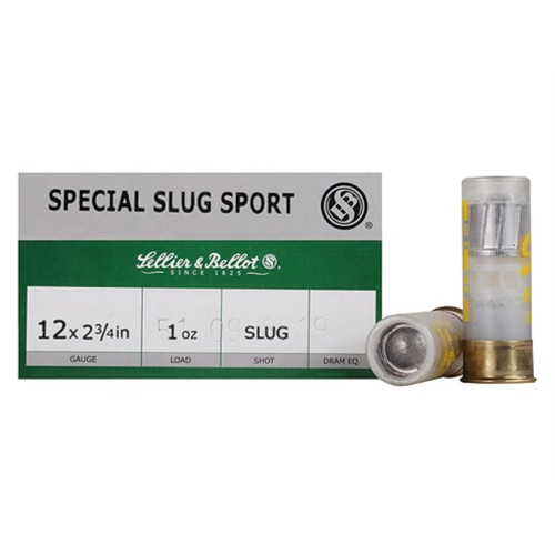 SELLIER BELLOT 12Ga Slug 2 3/4" 1 oz 1350 FPS 25rd for sale at KYGUNCO.
