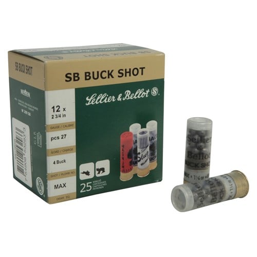 SELLIER BELLOT 12Ga 4 Buckshot 2 3/4" 27 Pellet 1185 FPS 10rd for sale at KYGUNCO.