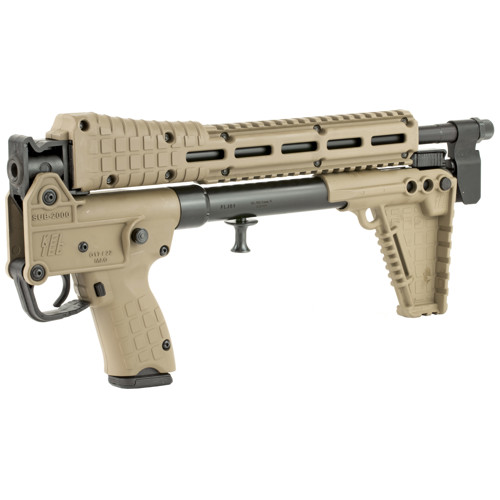 KELTEC Sub-2000 9mm 16.1" 17rd Semi-Auto Rifle w/ Threaded Barrel - Glock 17 Mag - Tan Folding for sale at KYGUNCO.