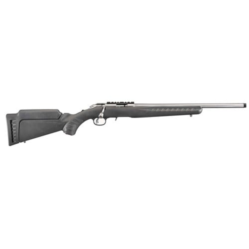 RUGER AMERICAN RIMFIRE 22 WMR 18" 9rd Bolt Rifle w/ Threaded Barrel - Black / Stainless for sale at KYGUNCO.